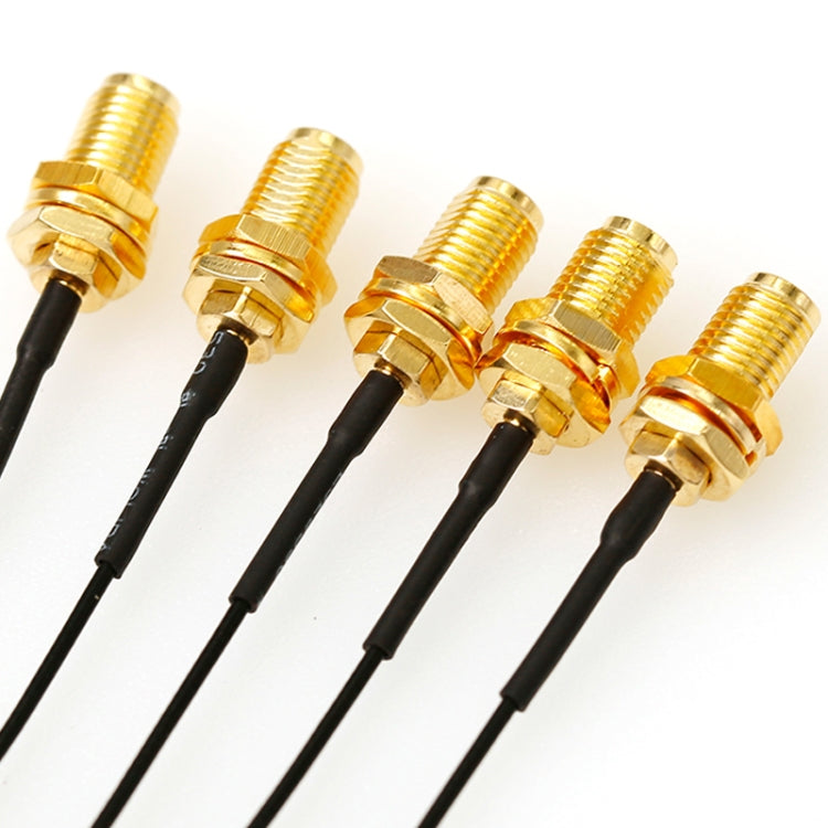5 PCS / Set RG178 Ufl / IPX / IPEX to SMA Female Adapter Braid Cable, Length:10cm, 10cm 5 PCS / Set RG178 Ufl / IPX / IPEX to SMA Female Adapter Braid Cable, Length:10cm, 10cm